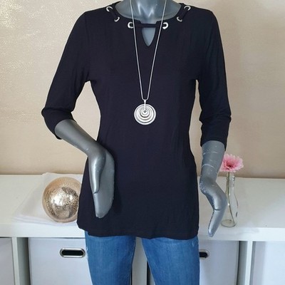 Rössler Selection Damen Shirt 3/4 Arm schwarz Gr. 38 *NEU*