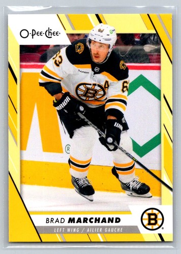 2023-24 O-Pee-Chee Brad Marchand Boston Bruins #17 Yellow Border