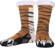 Mens Slipper Socks with Grippers Winter Warm Cozy Thick Fuzzy Indoor Fluffy Home