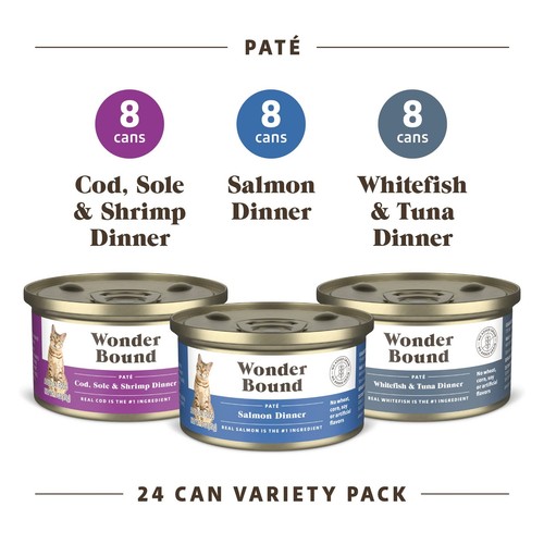 Amazon Brand - Wet Cat Food, Pate, No Added Grain, Variety Pack (Cod, Sole & ... - Picture 3 of 10