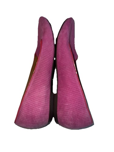 Clarks Artisan Shoes Womens 8.5M Valley Lounge Loafers Pink Nubuck Leather Flats - Picture 11 of 12