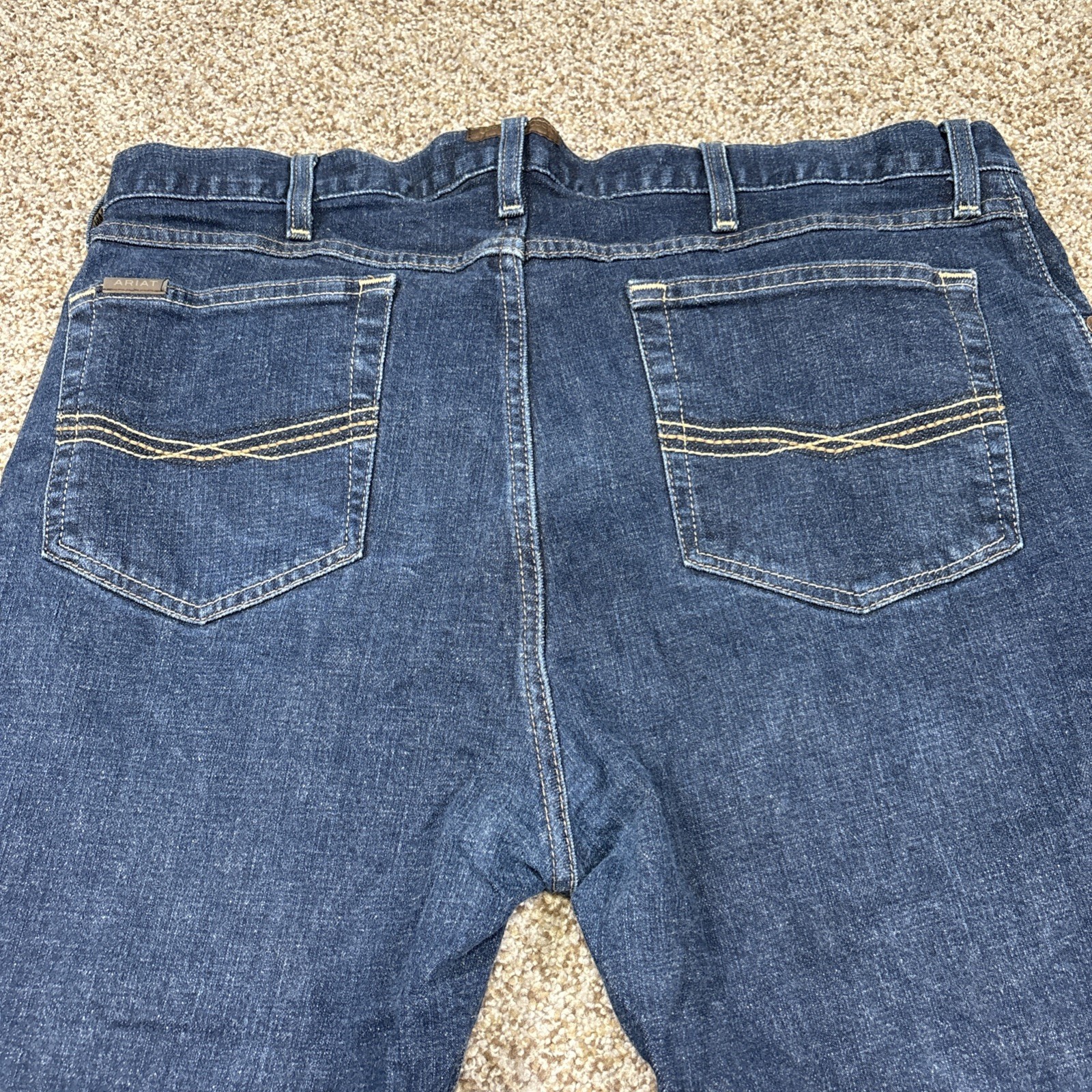 Ariat Legacy M1 Vintage Straight Leg Jeans Mens 40/32 Fits 39x31 Dark Denim - View 15