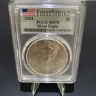 2024 AMERICAN SILVER EAGLE MS-70 PCGS US MINT AIP MASTER DESIGNER FIRST STRIKE