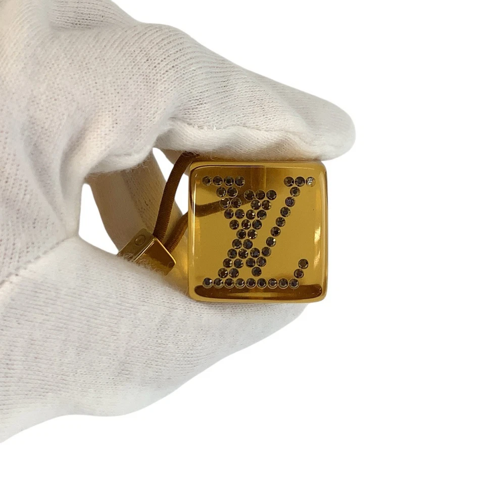 LOUIS VUITTON со стразами волос аксессуары оранжевый прозрачный GoldHardware пластик - Изображение 4 из 4