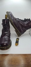 Stivali Dr Martens 1460 Oxblood pelle bordeaux 8 occhielli UK 7