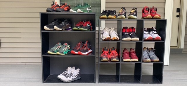 $200 LeBron James Sneaker Lot (x12) / 16 Total Pairs Of Nikes Giannis, KD, Kyrie