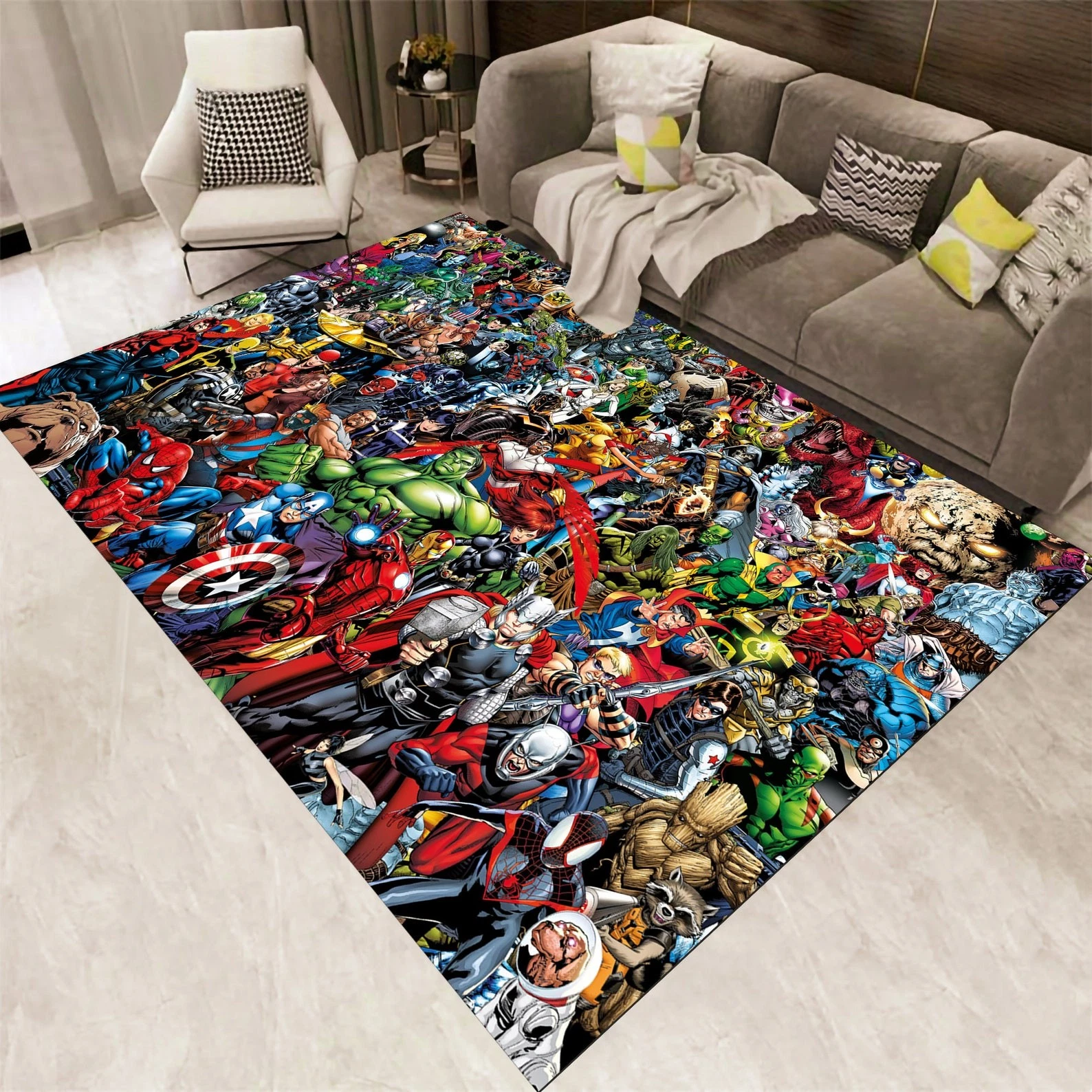 Super Heroes Rug,Fantastic Rug Living Room Rug Christmas Gift US Decor