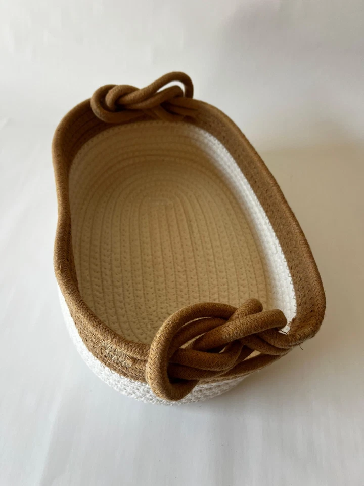 Handgemachter Aufbewahrungskorb aus Baumwollseil – Rund, Weich - Bild 4 von 4