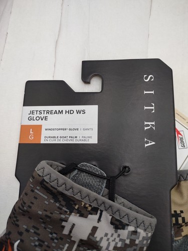 Sitka Jetstream HD WS Gloves Optifade Elevated II Unisex Size L NEW (G1-A8) - Picture 7 of 7