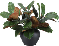 6 Pcs Magnolia Artificial Leaves Branches 3D Magnolia Pick Real Touch Faux Stems