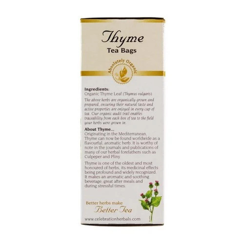 Organic Thyme Leaf Tea 24 Bags  by Celebration Herbals