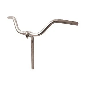 Manubrio MVTEK bici pieghevole 21mm acciaio cromato argento senza leve - Immagine 2 di 2