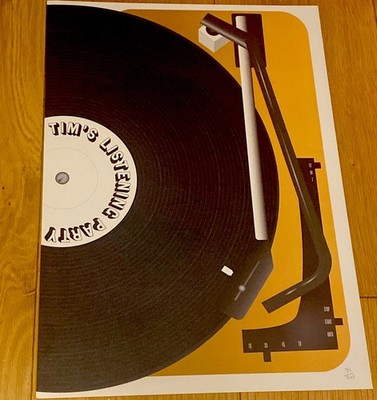 Tim s Listening Party Hand Numbered Limited Edition Print Charlatans Tim Burgess