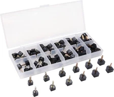 24 Pairs High Heel Replacement Tips Womens Shoes Repair Kit,6 Black 