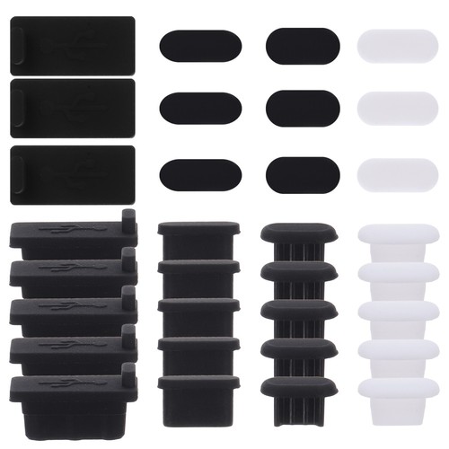 40 Pcs Mobile Dust Plugs Silicone Protective Cap Charging Port Protector - 第 5/12 張圖片