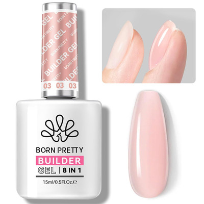 BORN PRETTY Builder Gel for Nails, 8-In-1 Extension Gel Strengthener Gel Hard Bu