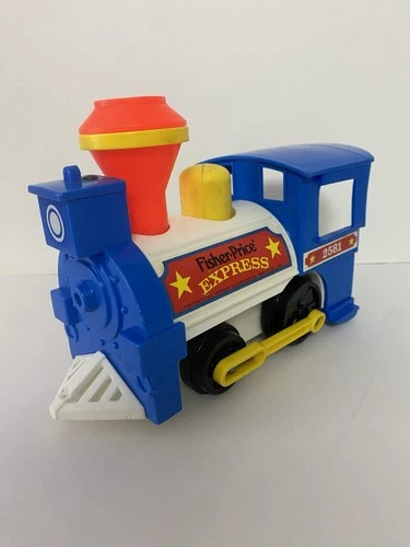 Vintage 1986 Fisher Price Express Train #2581 Engine Only - Working Whistle