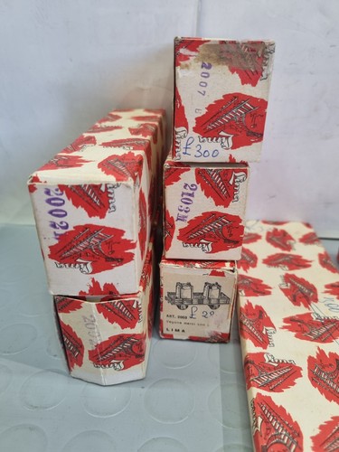 LOTTO 6 SCATOLE VUOTE E 1 PIENA ANNI 60 SCALA H0 LIMA - Foto 5 di 18
