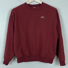 ALO Yoga Limited Edition Accolade Crew Neck Pullover Sweatshirt Burgundy Sz XS
