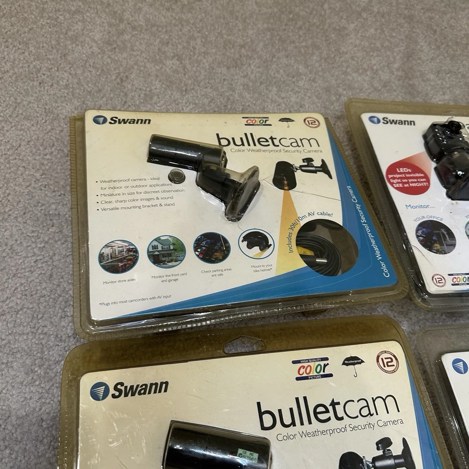 NUEVO Lote De 4 Cámaras De Seguridad Swann Exterior Color Visión Día/Noche Cámara Bala Foto 3 de 4