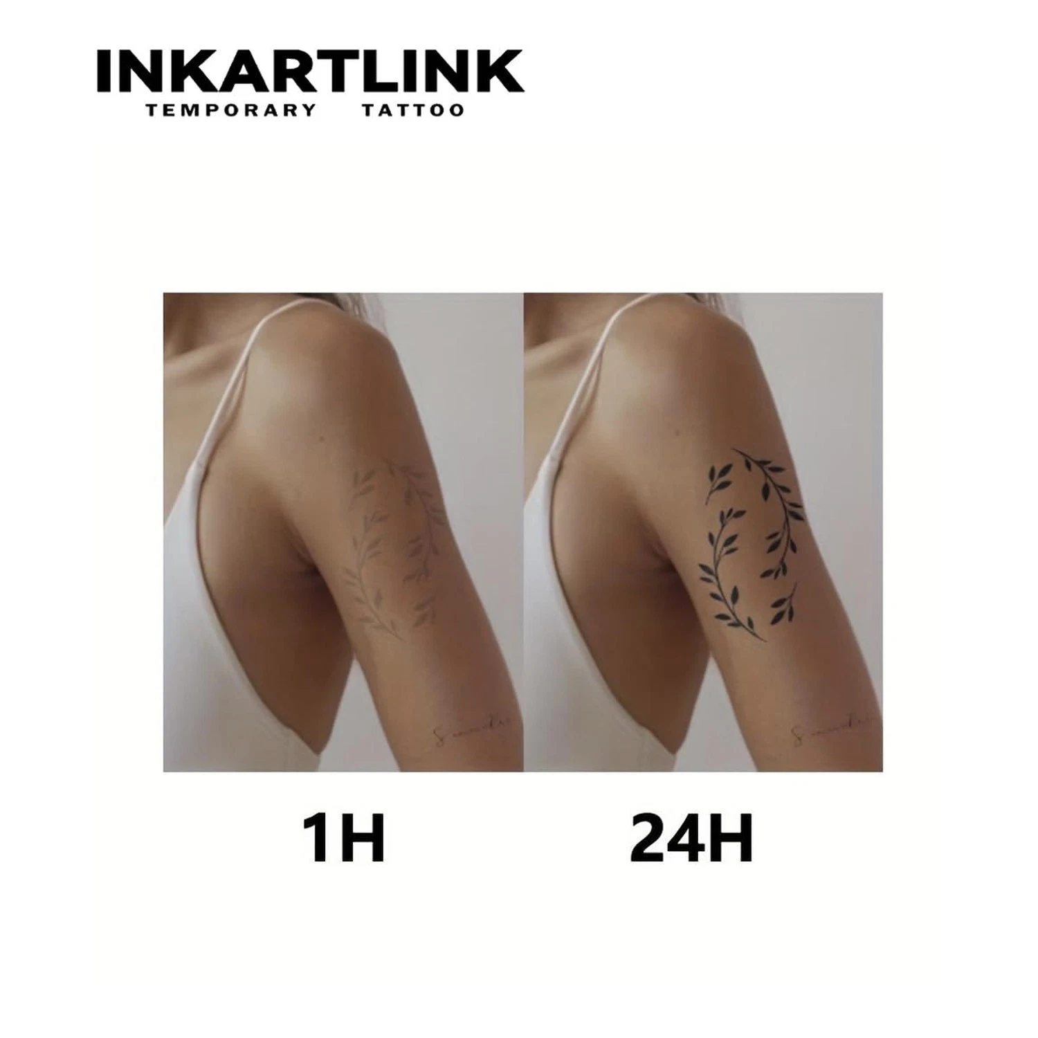 INKARTLINK Flower Combination Temporary Tattoos, Realistic Waterproof image 4