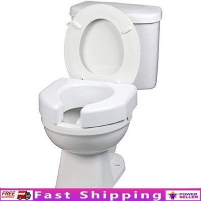 Poly-Cotton Toilet Seat Riser 3-Inch Elevation Standard Fit 360-Lb Capacity New