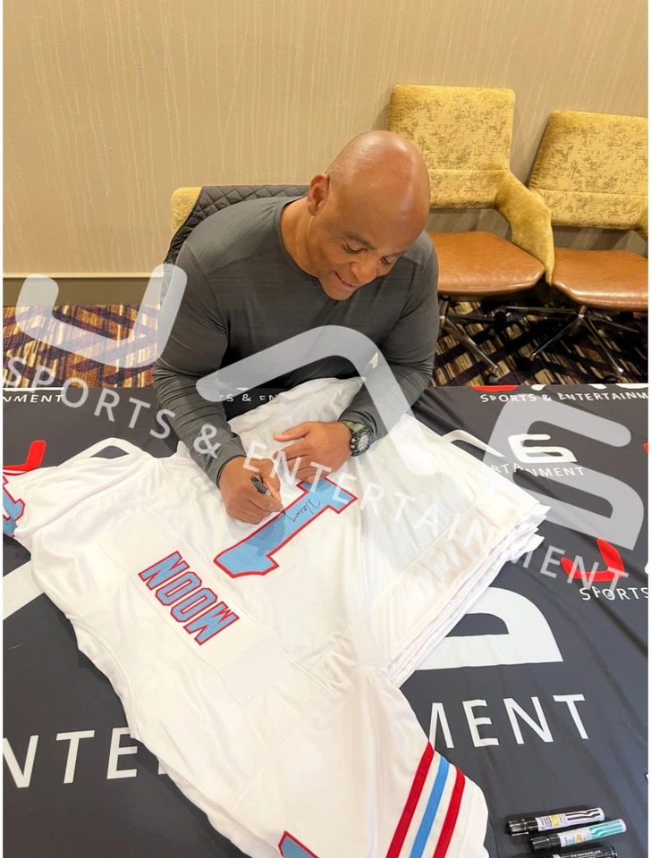 Warren Moon autographed signed inscribed jersey NFL Houston Oilers JSA COA - Image 4 of 4