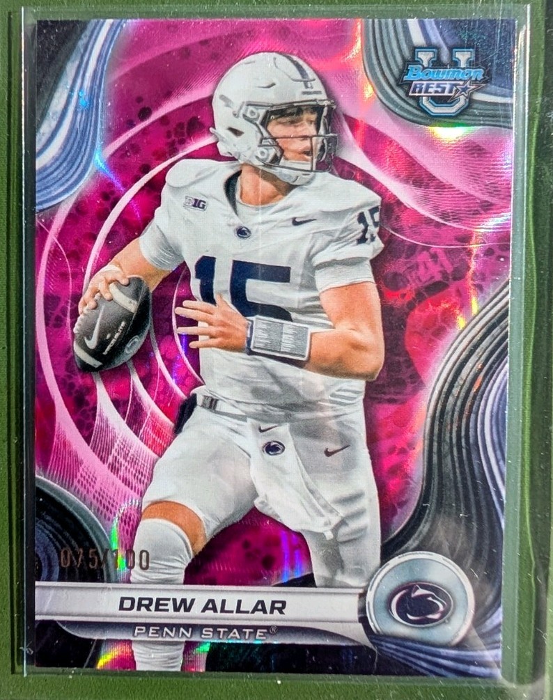 2024 Bowman's Best University - Drew Allar #3 Pink Lava Refractor /100 (RC)