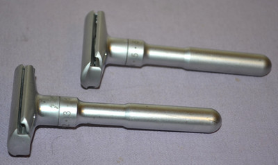 Lot of 2 Van Der Hagen  Double Edge Twist Adjustable Safety Razors --- Great
