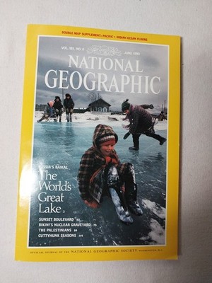 National Geographic June 1992 Russia Baikal Map Pacific Indian Ocean Floors