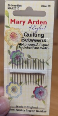 Mary Arden Of England Quilting Between Sewing Needles Size 10 Package Of 20
