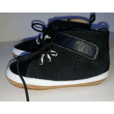 NEW PRETTY BRAVE   Baby HI-TOP JET BLACK Shoes Age: 0-6mo. Size: 11cm