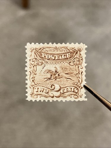 US Scott # 113 2 Cent postfrisch OG XF-SUP Post Pferd und Reiter CV $ 3250,00 X33