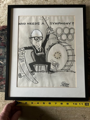 Original Cartoon Art MAYOR JEAN DRAPEAU by John Collins Montreal Gazette - Picture 7 of 8