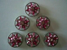 2 Hole Slider Beads Wheels Pink  #7