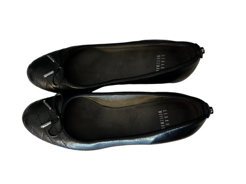 Scarpe Stuart Weitzman donna 9 nere pelle trapuntata tacco basso zeppa decolte usate in ottime condizioni! - Foto 2 di 15
