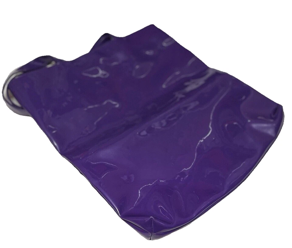 Victoria’s Secret Collection Purple Tote Bag Pink Spell Out Gold Trim 16" X 16" - Image 2 of 4