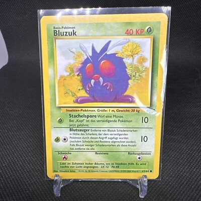 Pokemon Bluzuk 63/64 First Edition Topzustand