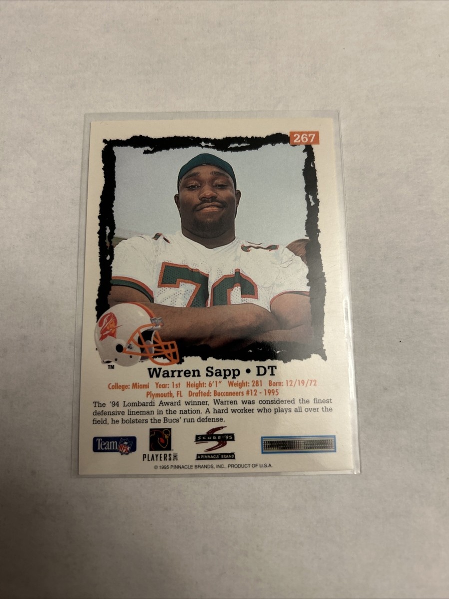 1995 Score - Rookie #267 Warren Sapp (RC) | eBay