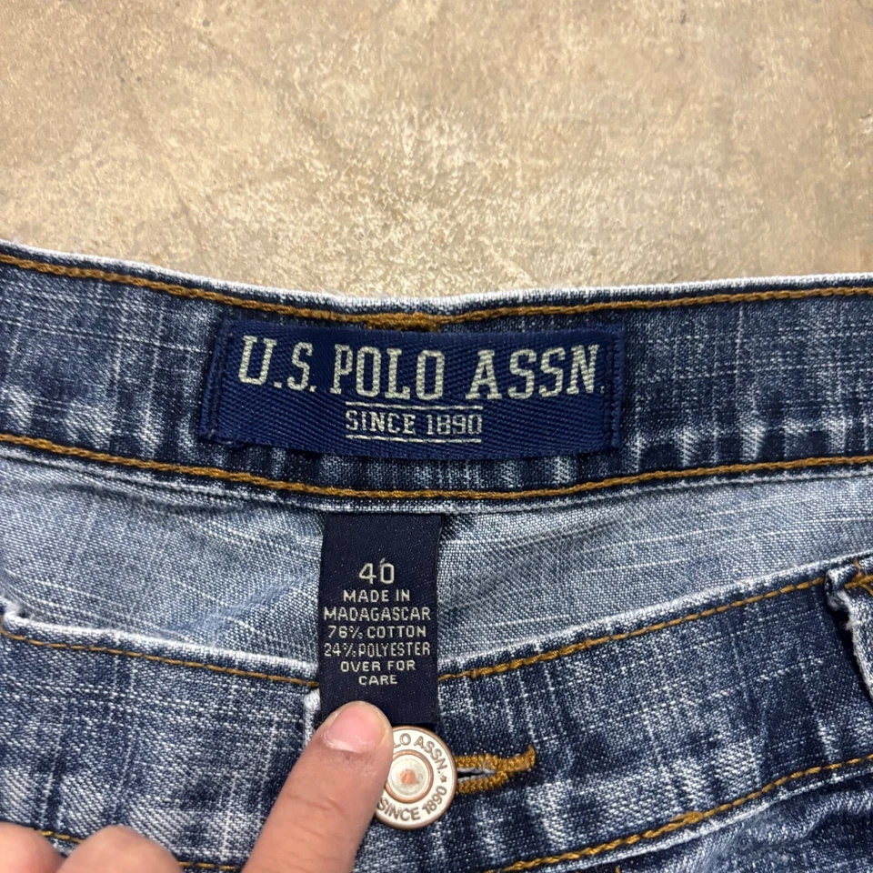 Pantalones Cortos De Colección EE. UU. Polo Assn Jean Para Hombre Talla 38 Azul Lavado Claro Sueltos Denim Foto 3 de 4