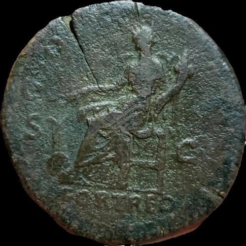 Hadrian 117-138 AD. Sestertius -Roman Imperial 23.95 grams - Picture 2 of 3