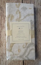 Pottery Barn Baby Adrienne Medallion Gold and Gray Cotton Fitted Crib Sheet -New