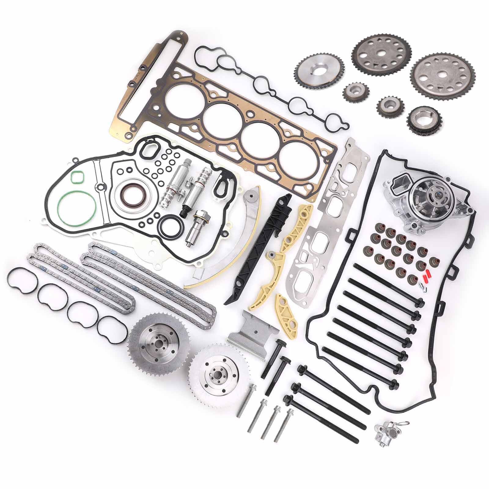 Timing Chain Kit Water Pump, Head Gasket Set for GM Buick Malibu Chevy