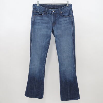 7 For All Mankind Jeans A Pocket Bootcut Womens W28 L31 Blue Stretch Denim