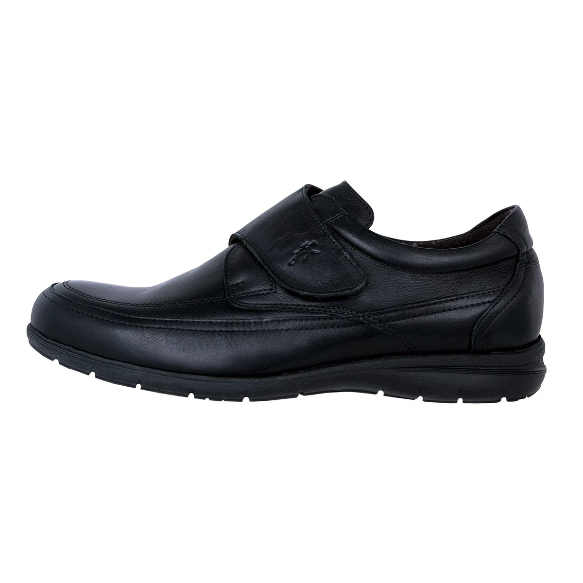 Mocassins Homme Fluchos Murray F1046 - Cuir Noir, Semelles Amovibles Gel, Pointure EUR, Neufs