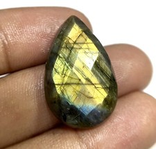 Natural Multi Fire Labradorite Faceted Pear Shape Gemstone For Jewelry Making