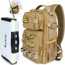 Fishing Sling Tackle Bag with 3600 Tackle Trays DIY Logos Backpack with Rod Hold