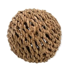 Rattan Rope Ball Home Decor Organic Rustic Art Accent 9” Natural Rope Sphere