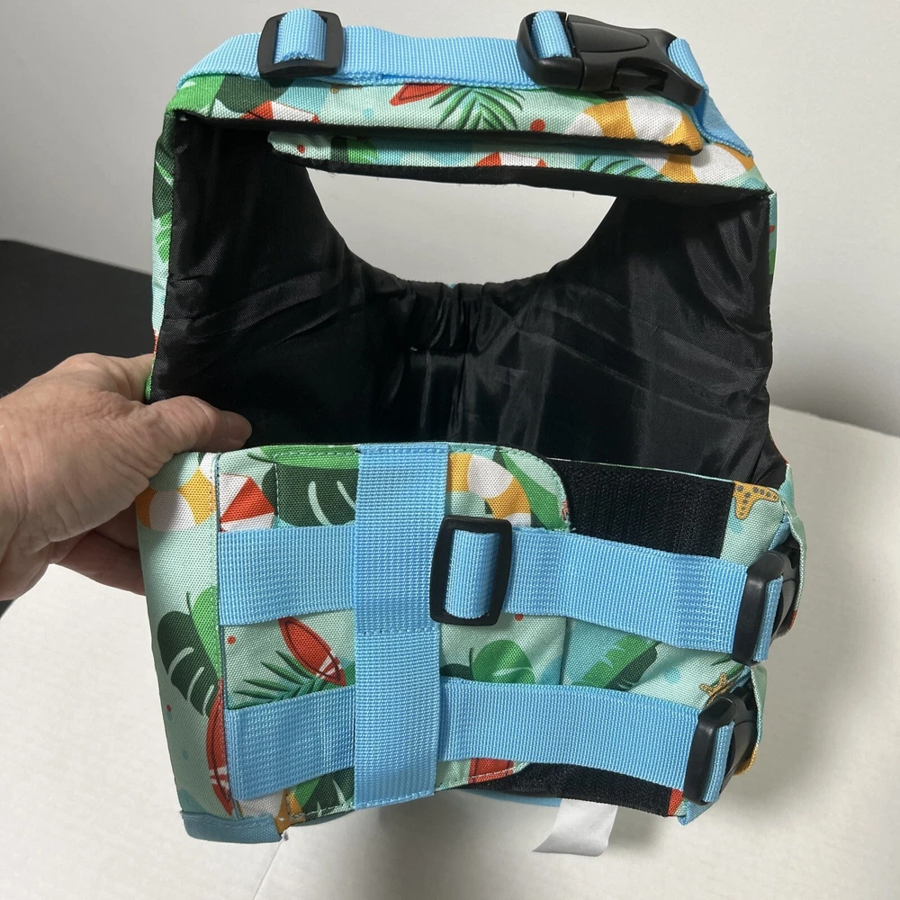 Medium Dog Harness with Beach Umbrellas Design for Comfortable Walks