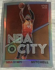 Donovan Mitchell - 2019-20 NBA Hoops Premium Stock NBA City HOLO PRIZM - #22